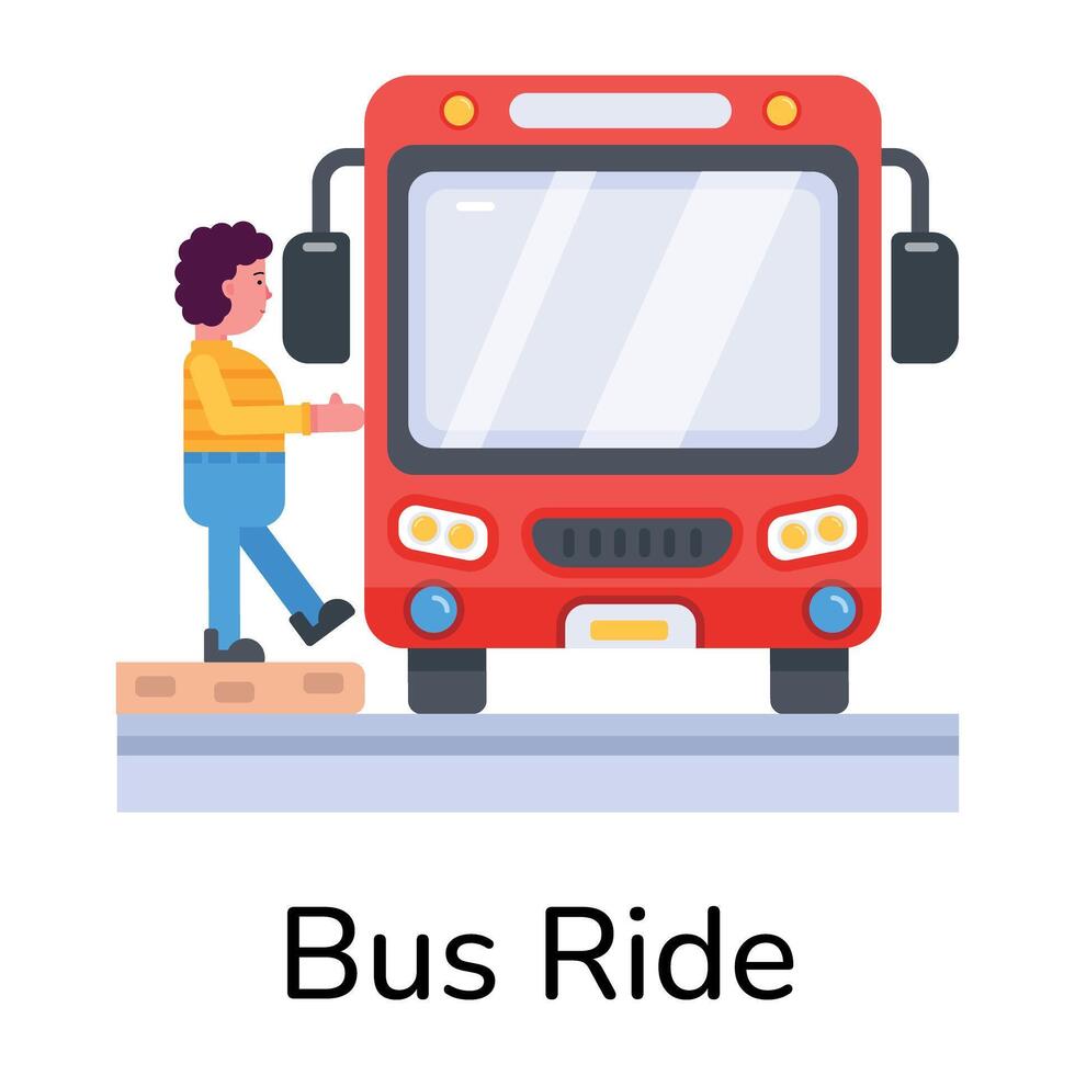 Trendy Bus Ride vector