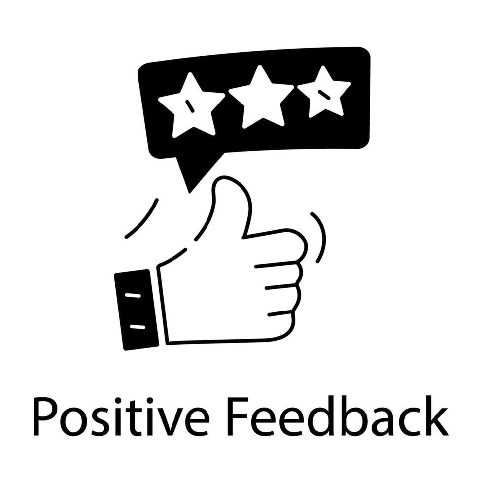 Trendy Positive Feedback vector