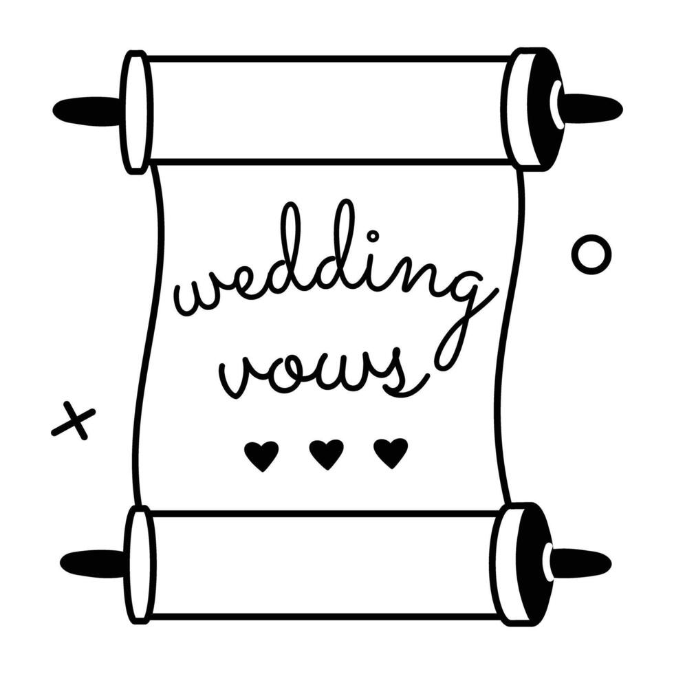 Trendy Wedding Vows vector