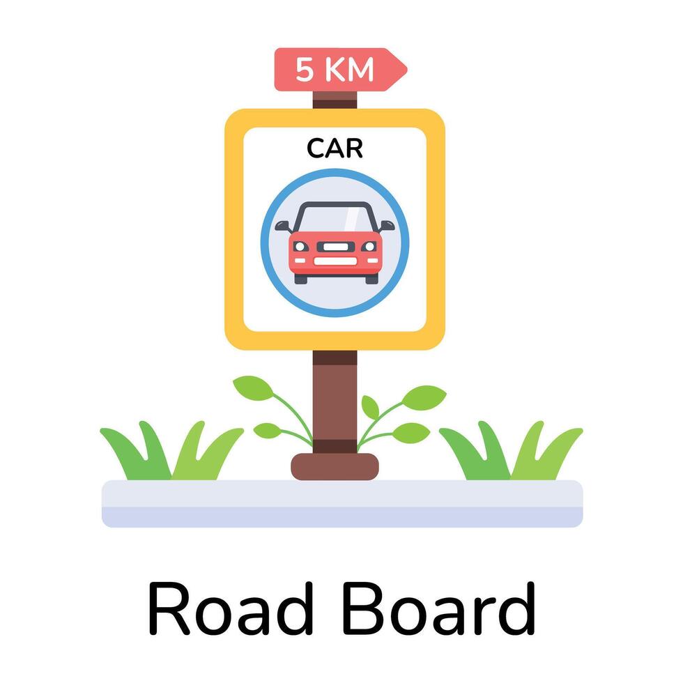 Trendy Road Board vector