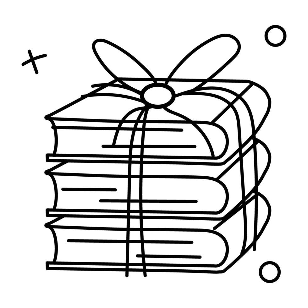 Trendy Books Gift vector