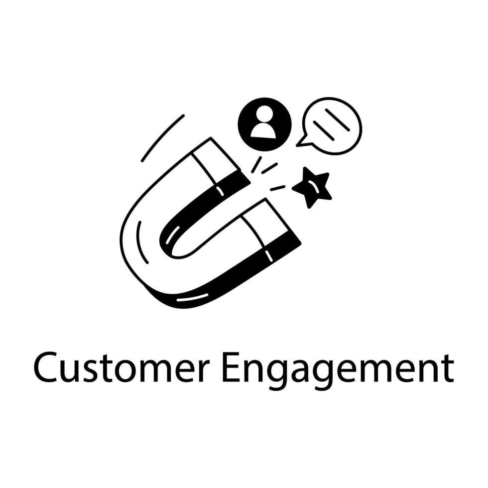 Trendy Customer Engagement vector