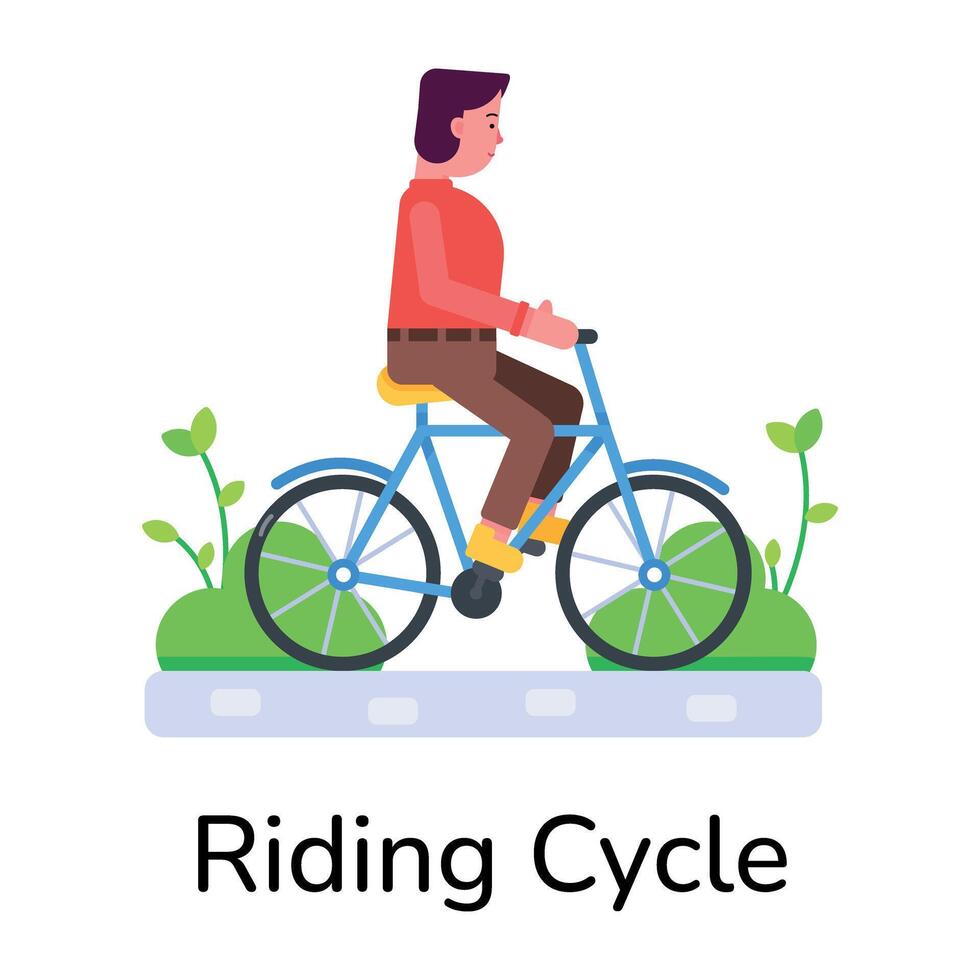 Trendy Riding Cycle vector