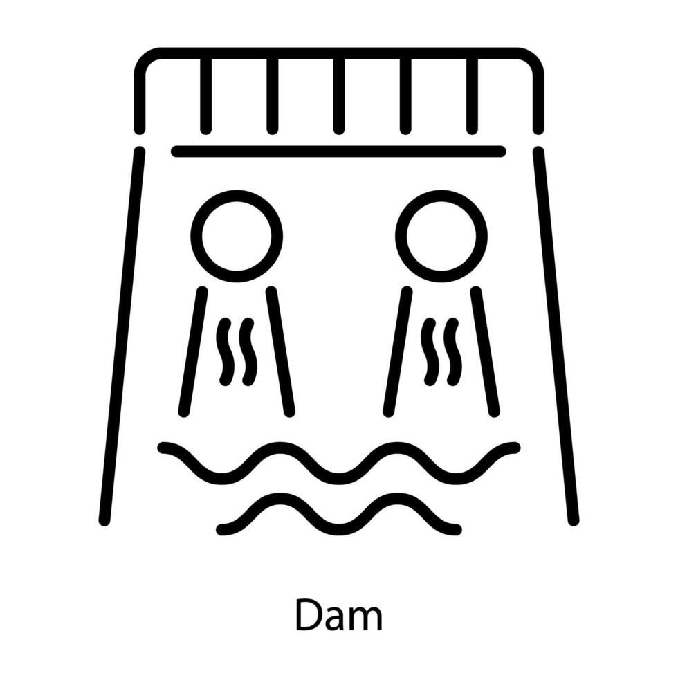 Trendy Dam Concepts vector