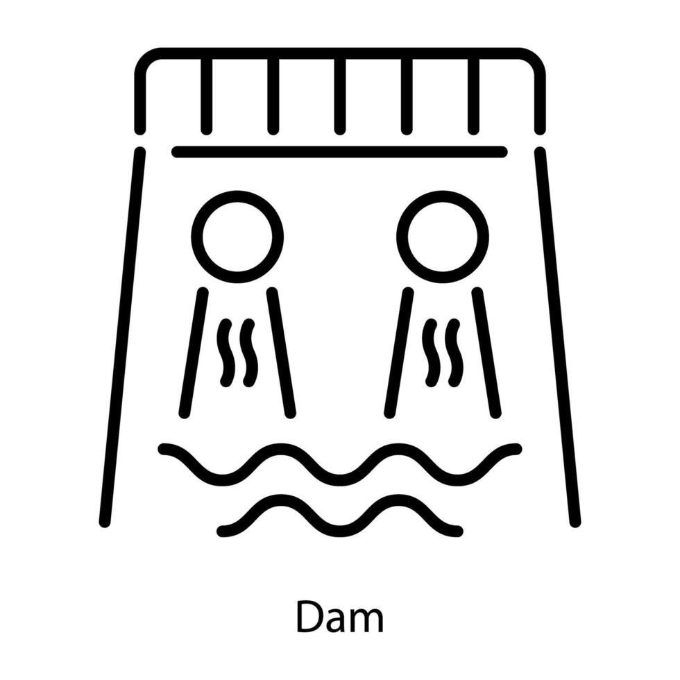 Trendy Dam Concepts vector