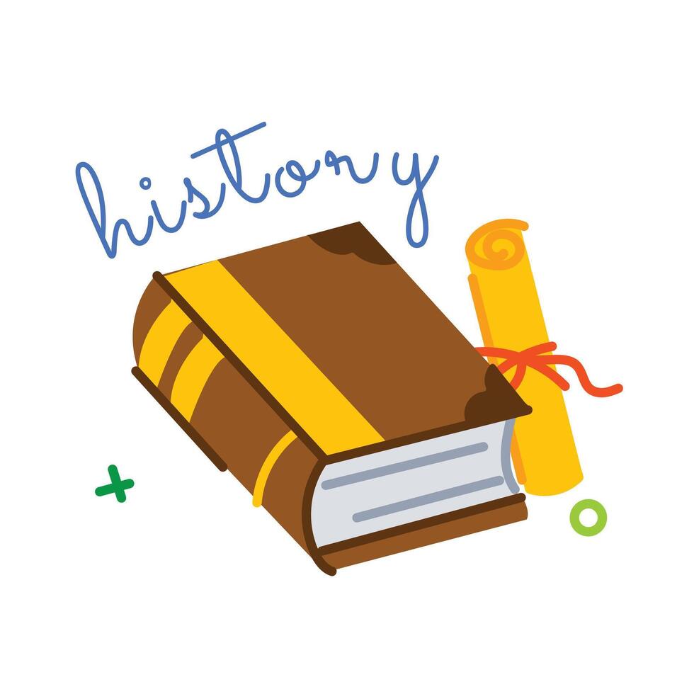 Trendy History Book vector