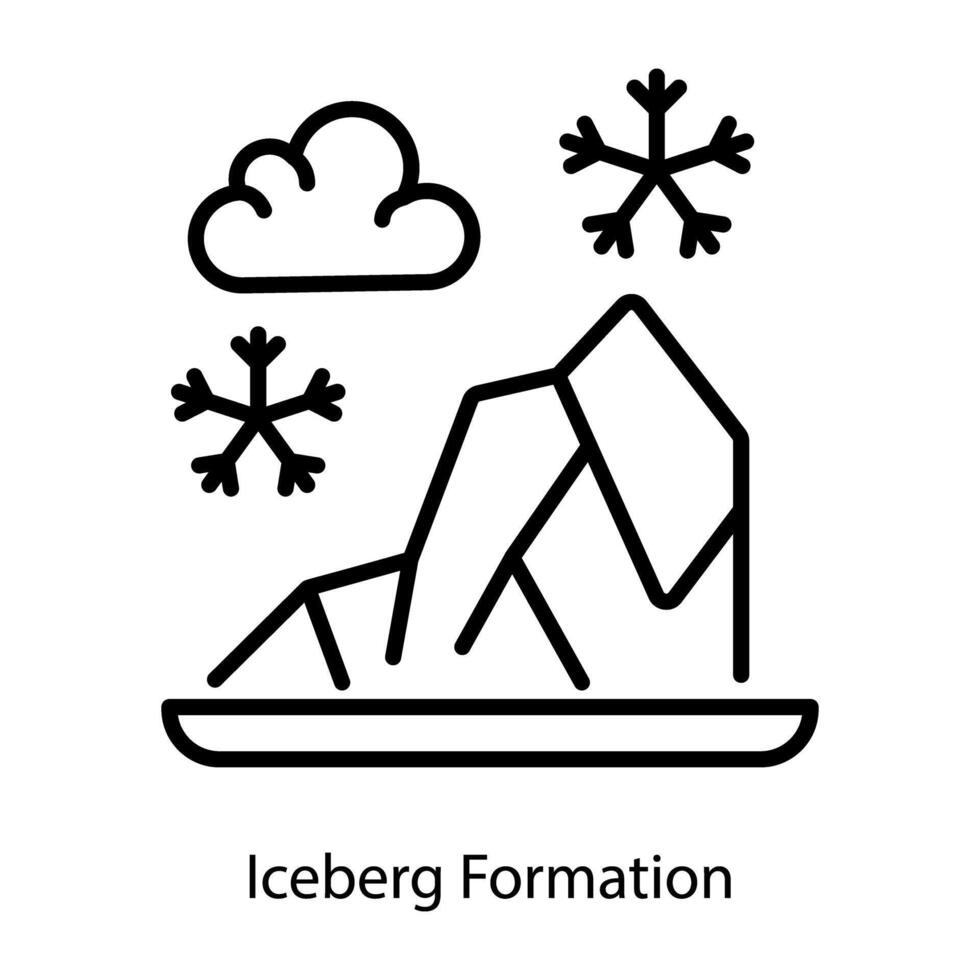 Trendy Iceberg Formation vector