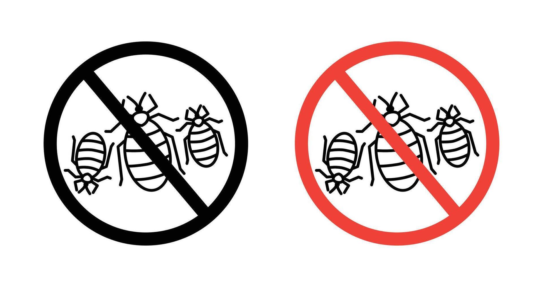 Stop insect sign vector