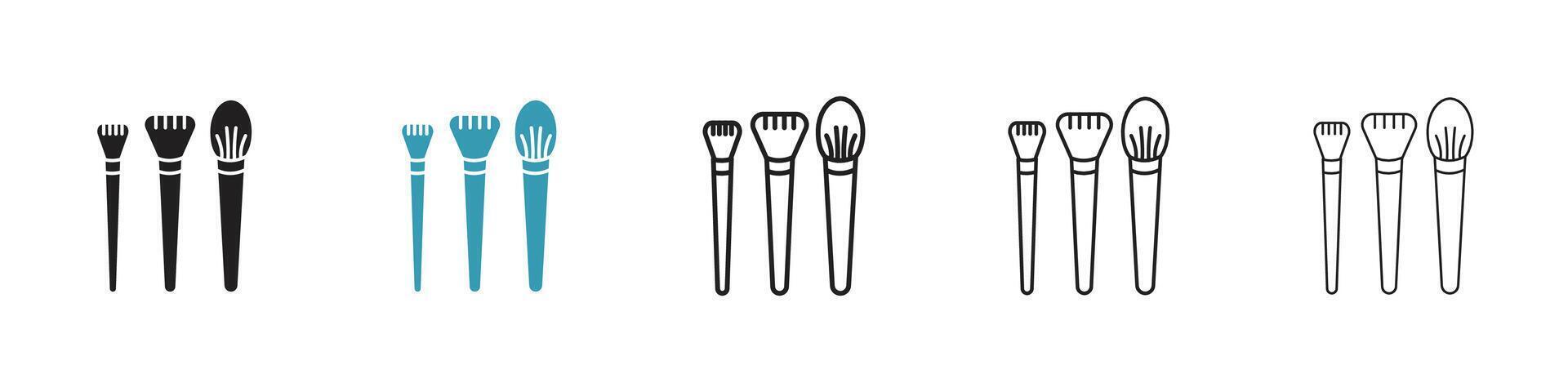 Makeup brush icon vector