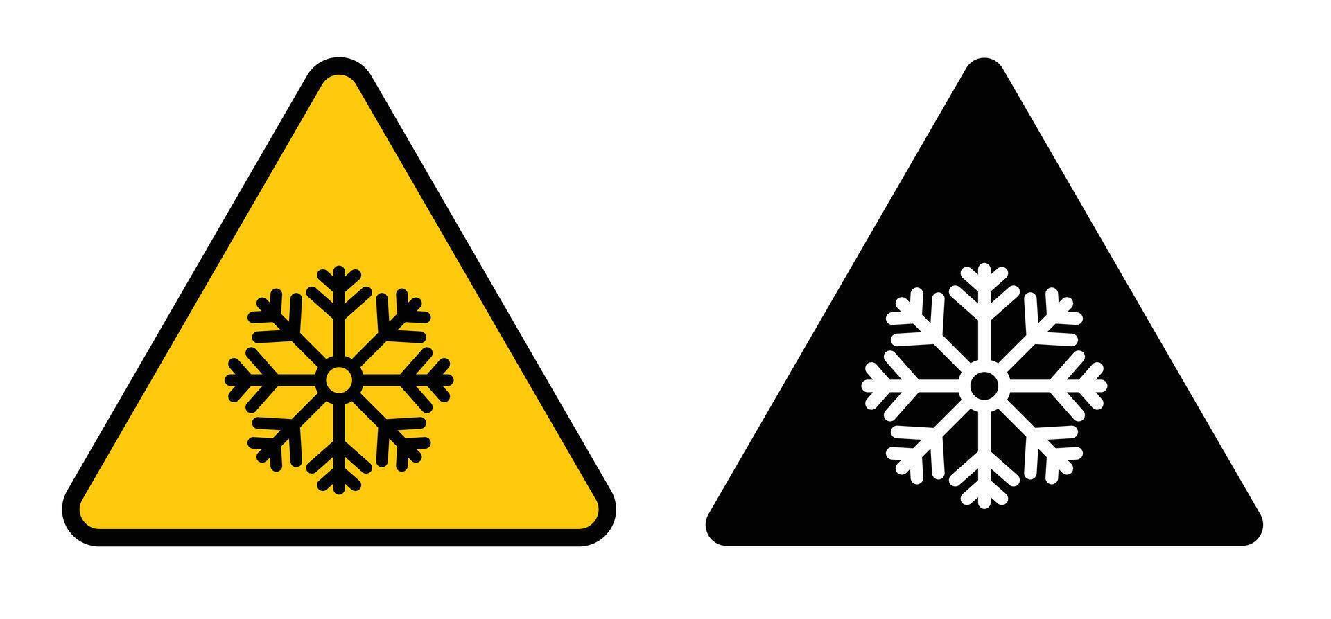 Cold warning sign vector