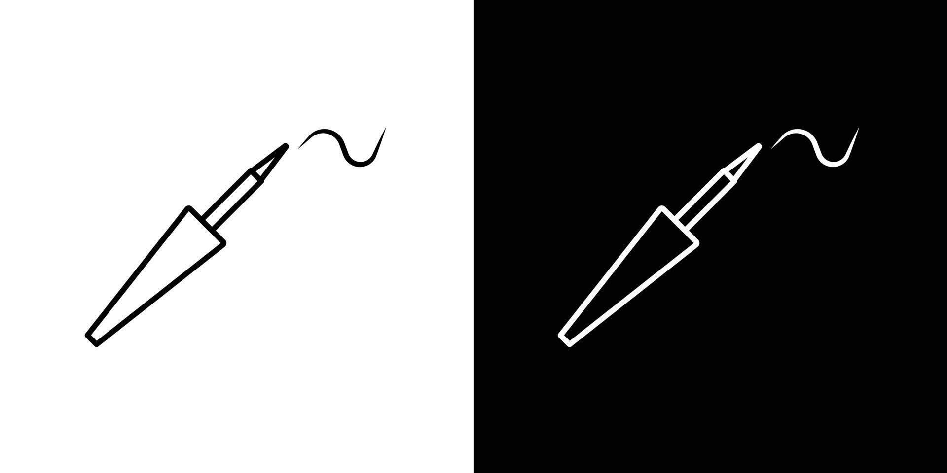 Eyeliner brush icon vector