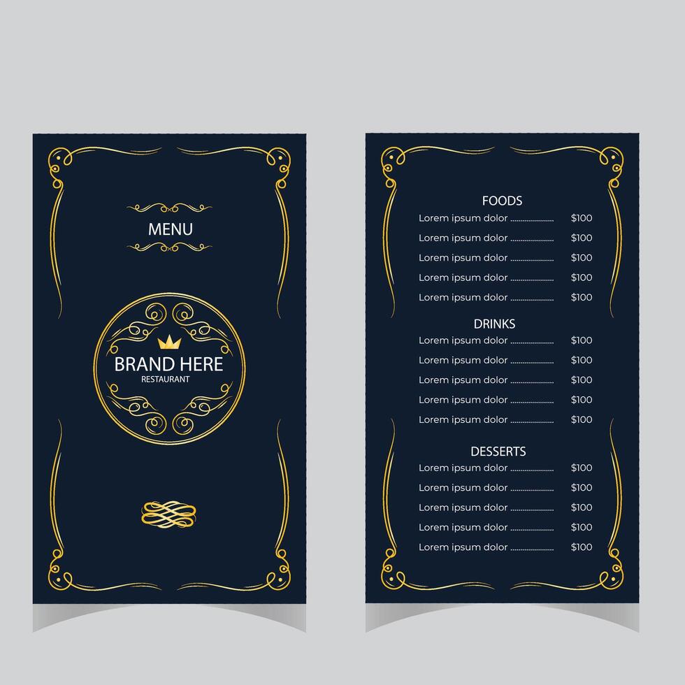 Flat iftar vertical menu template. - Vector. vector