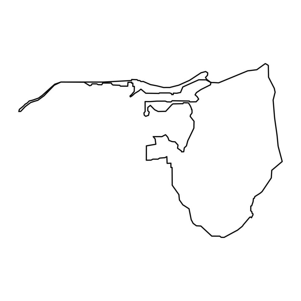 piti municipio mapa, administrativo división de guam. vector ilustración.