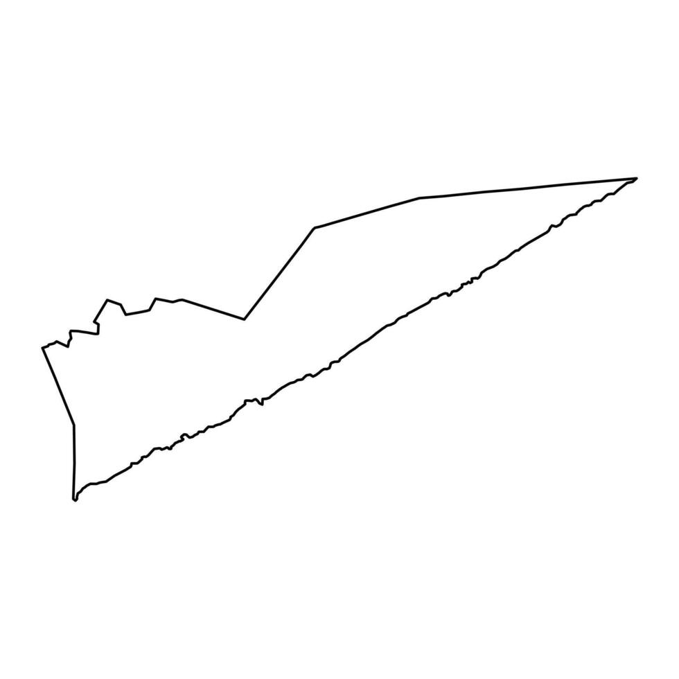 Banaadir region map, administrative division of Somalia. Vector illustration.