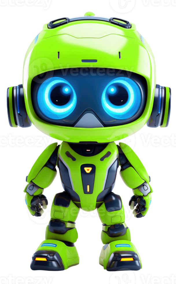 AI generated Adorable Artificial intelligence Robot isolated transparent background png