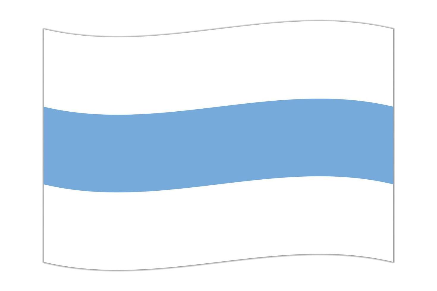 Waving flag of Tucuman, administrative division of Argentina. Vector illustration.
