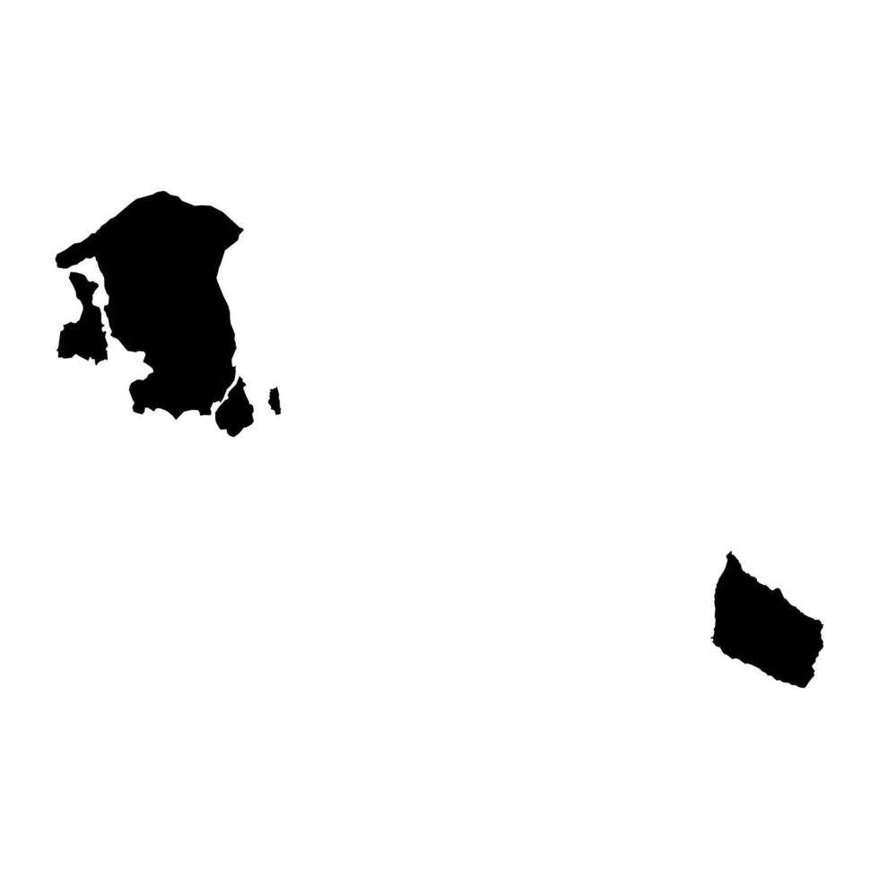 Capital Region map, administrative division of Denmark. Vector illustration.