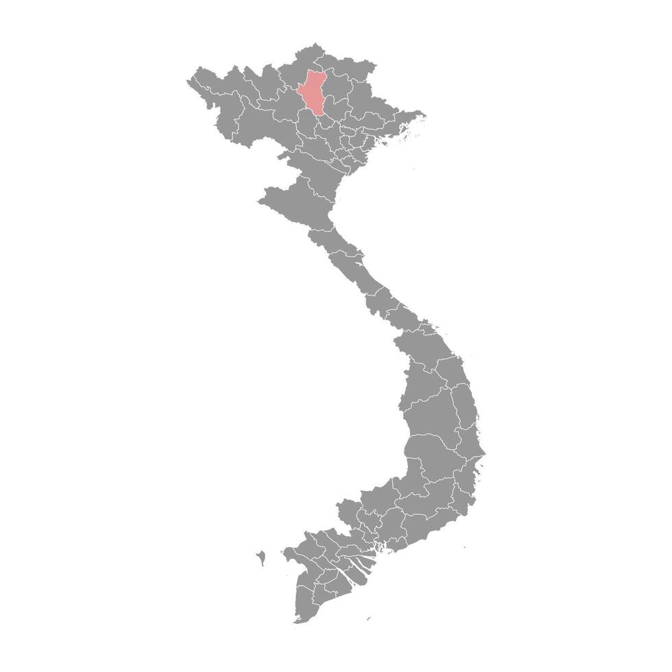 tuyen quang provincia mapa, administrativo división de Vietnam. vector ilustración.