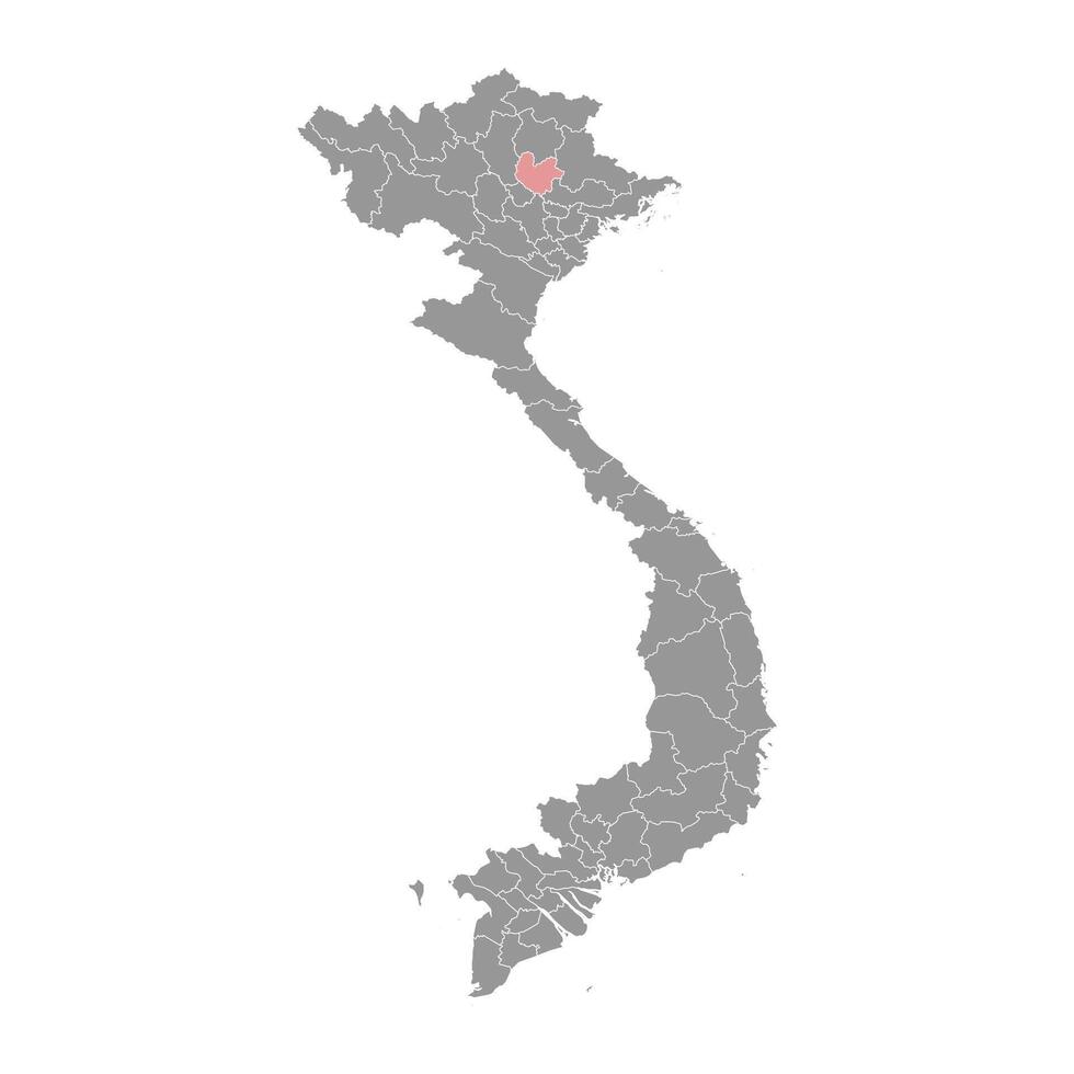 Thai Nguyen province map, administrative division of Vietnam. Vector illustration.