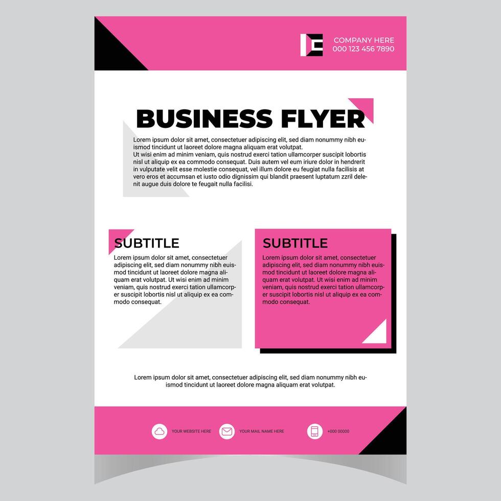 abstract business flyer and creative design, IT company flyer and editable vector template design