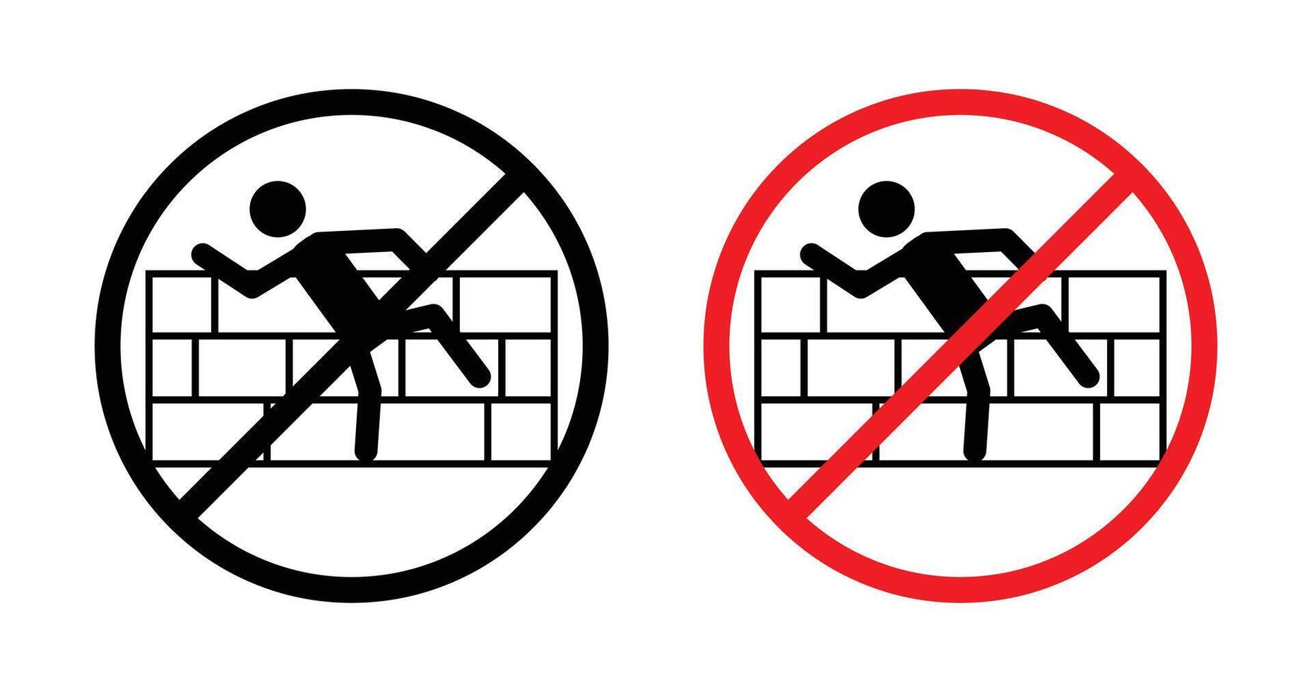 Do not climb sign 42120684 Vector Art at Vecteezy