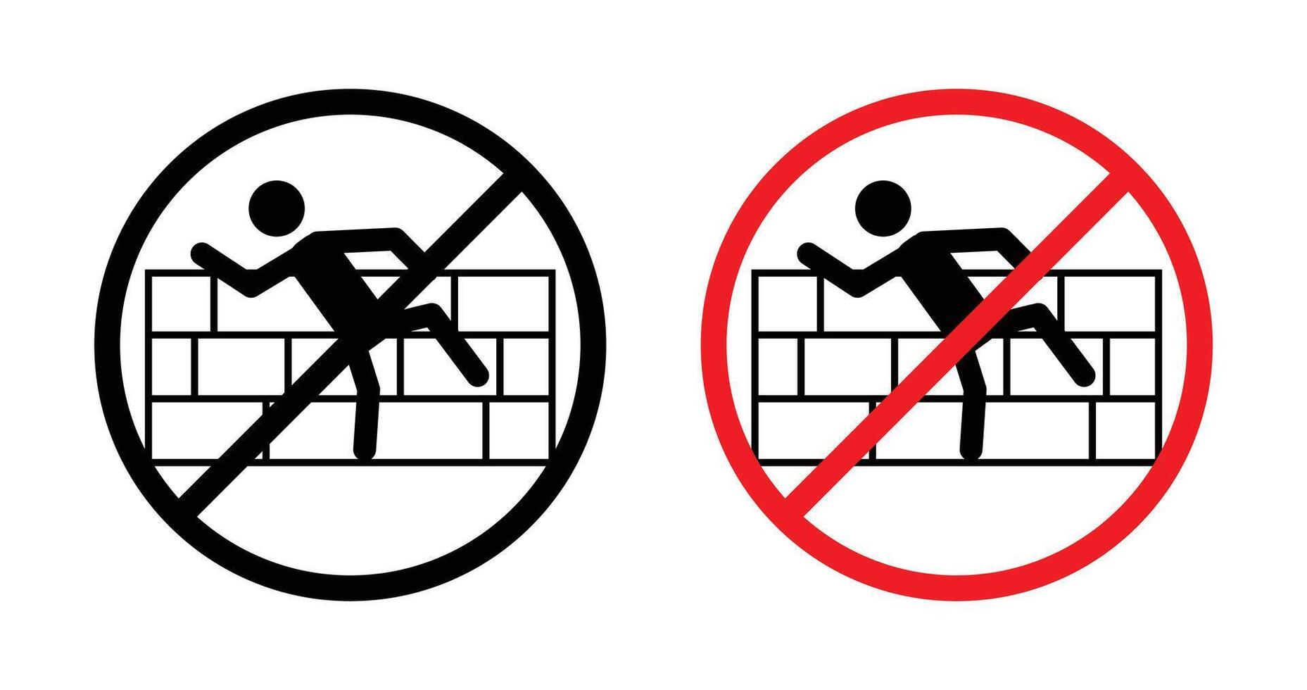 Do not climb sign vector