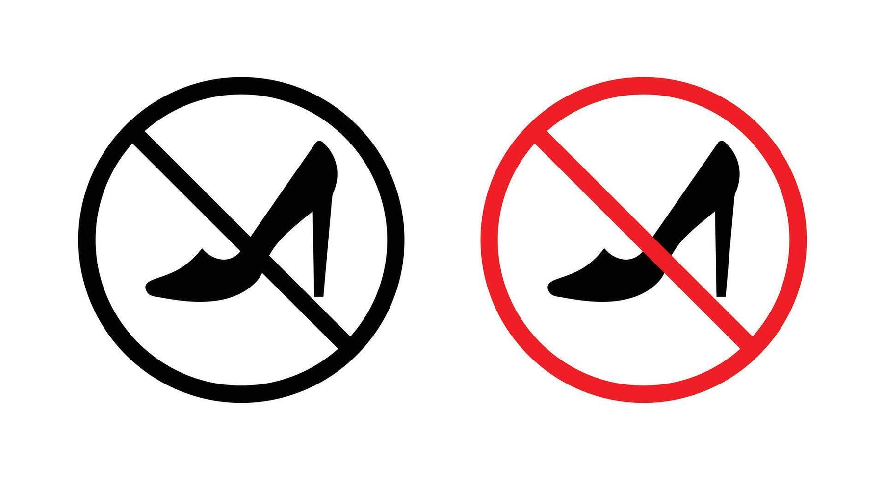 No high heels sign vector