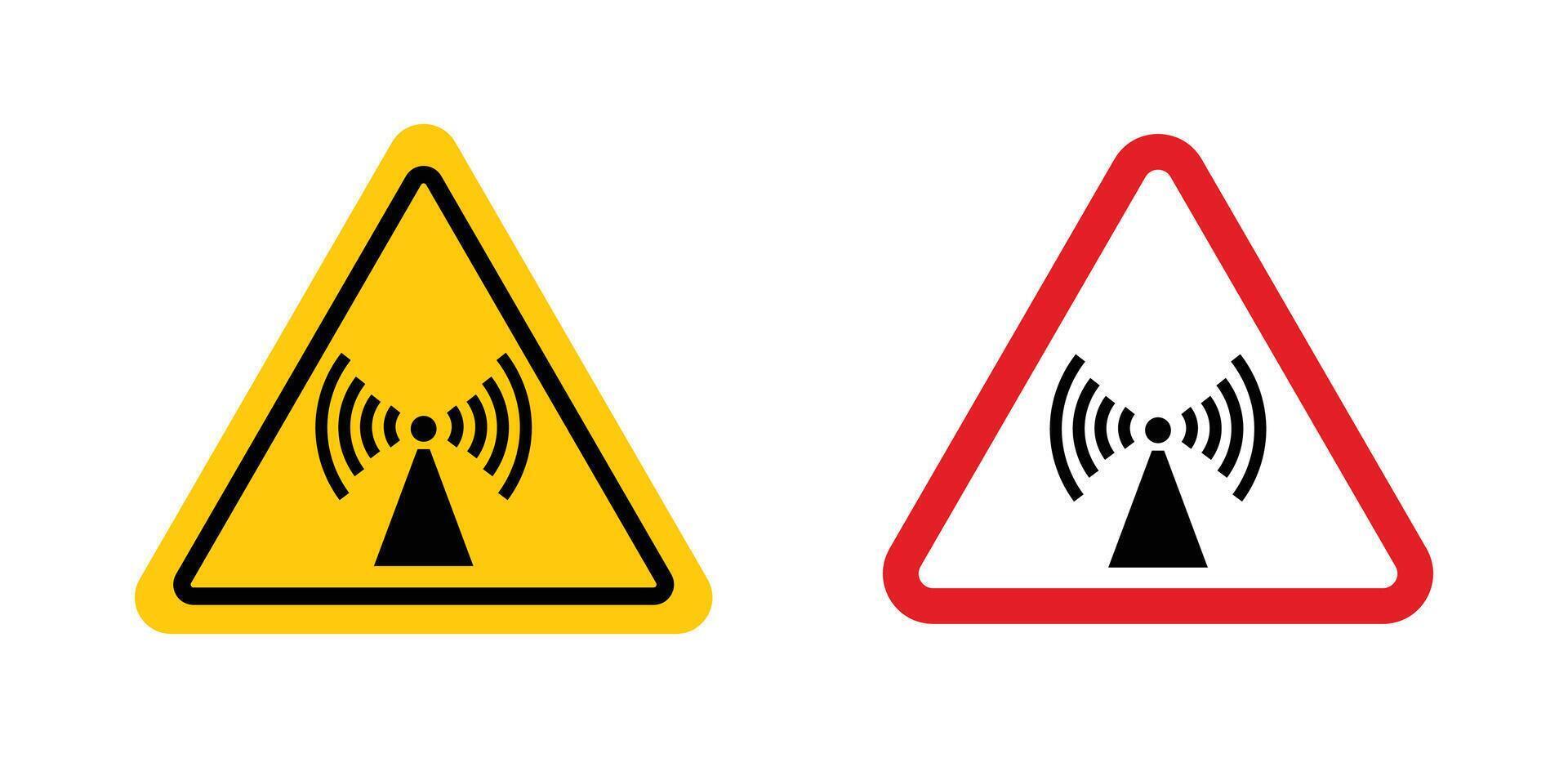 Non ionizing radiation hazard sign vector