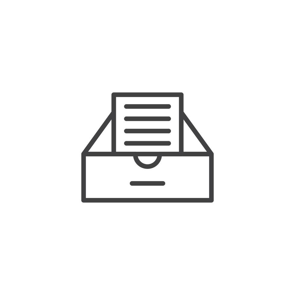 Folder box icon vector