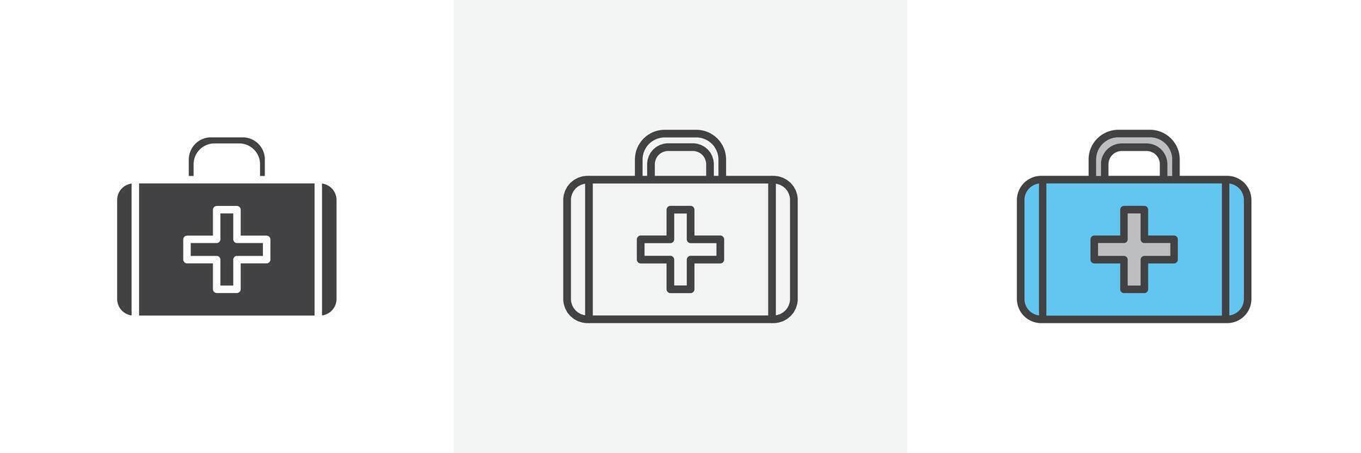 First aid box icon vector