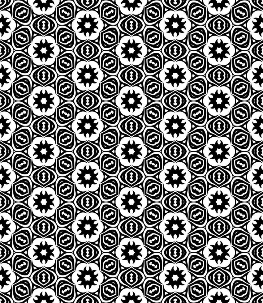 Black and white seamless abstract pattern. Background and backdrop. Grayscale ornamental design. vector