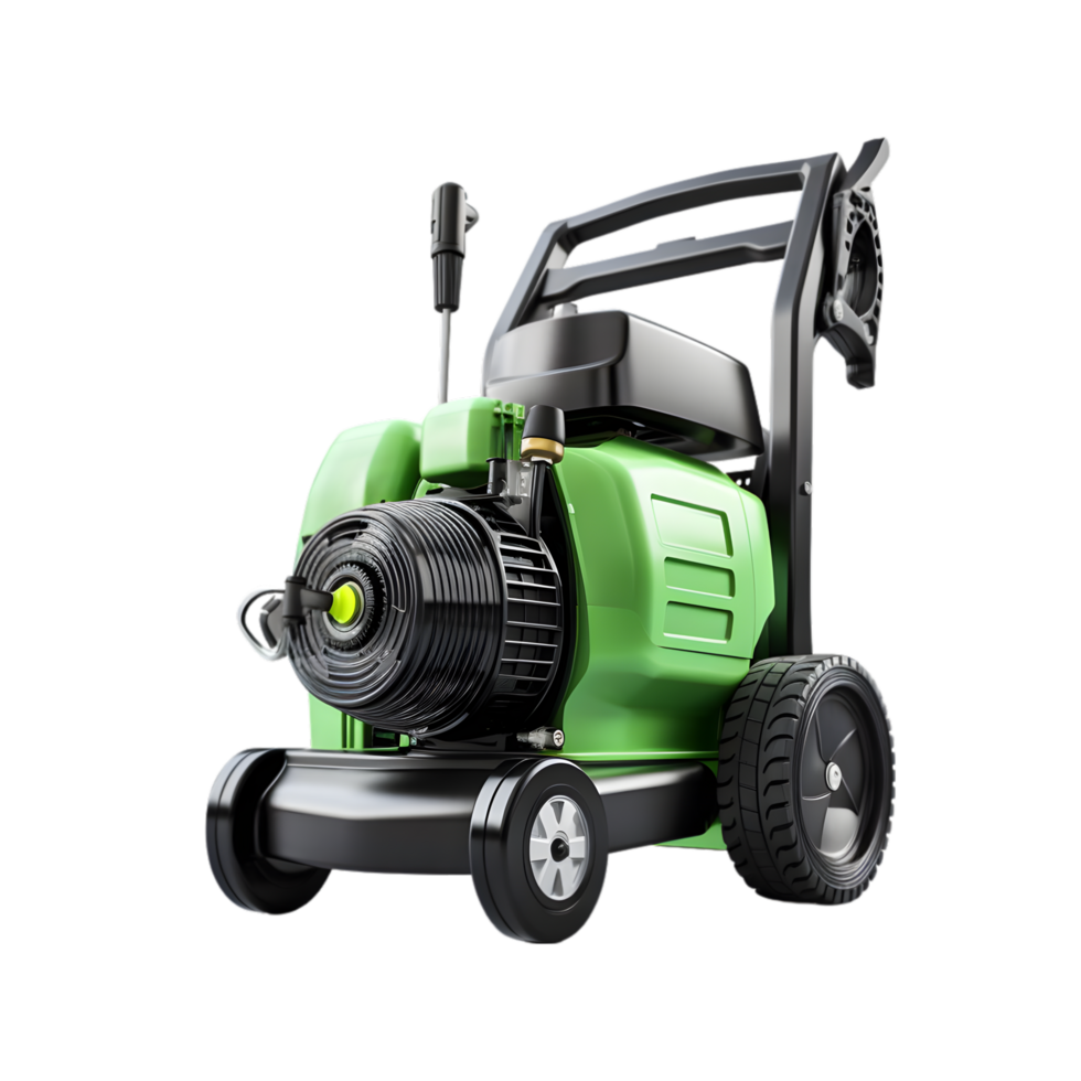 AI generated Modern lawnmower on transparent background png