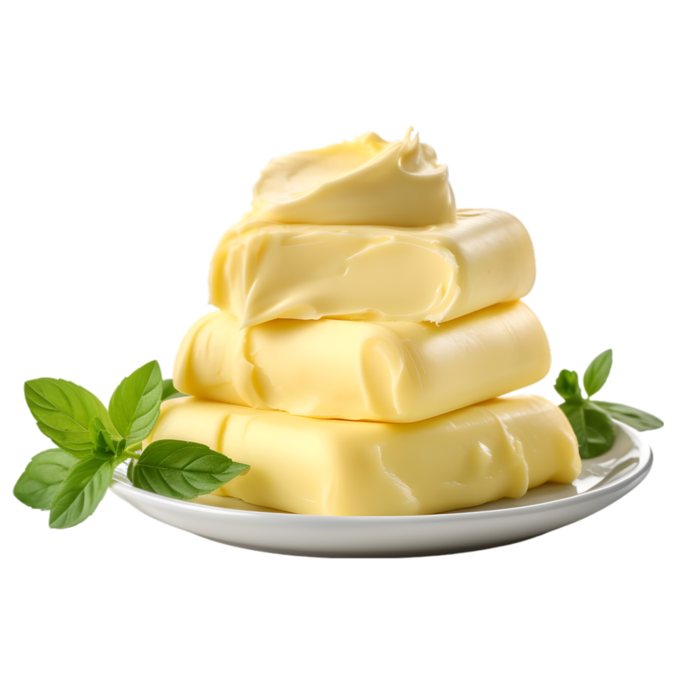 AI generated Fresh butter on transparent background png file