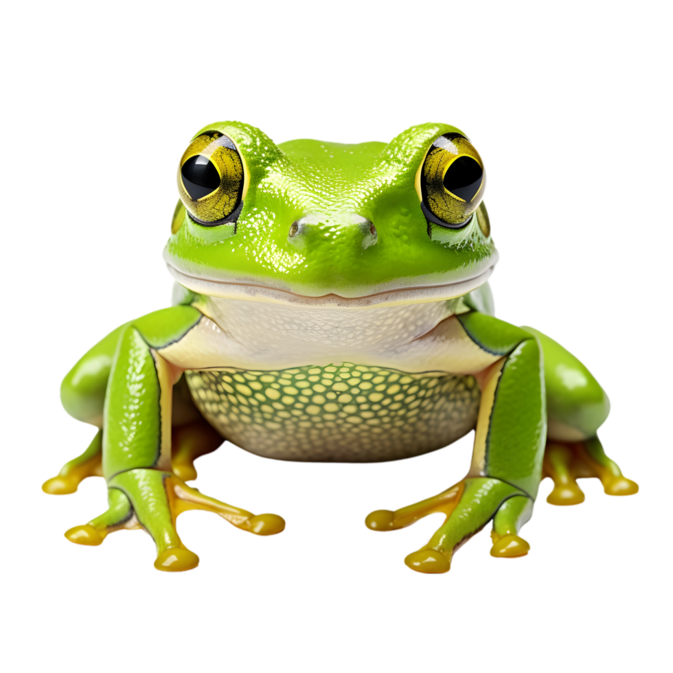 AI generated Green frog isolated png