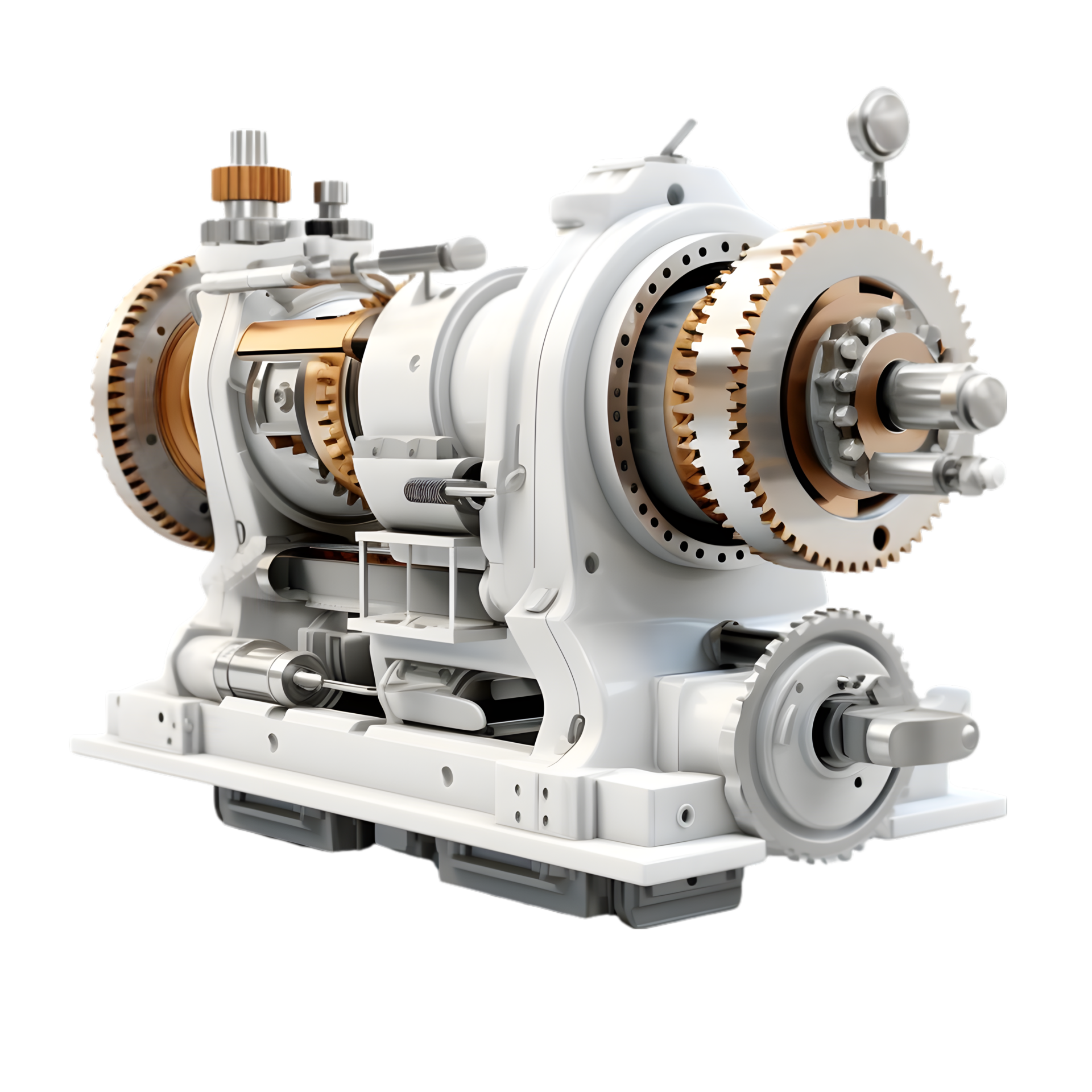AI generated 3d rendering of a car engine on transparent background png ...