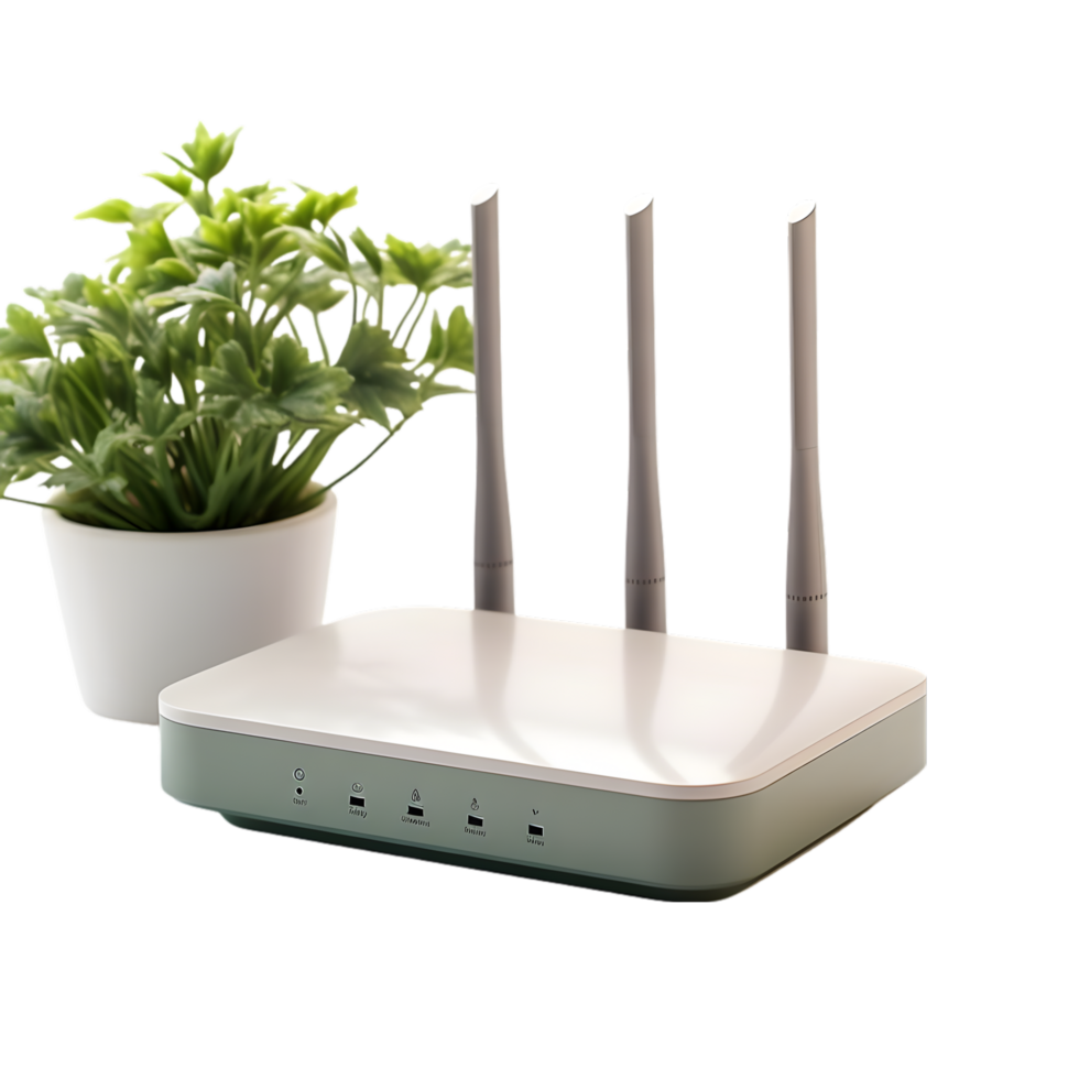 AI generated Wireless router on transparent background png