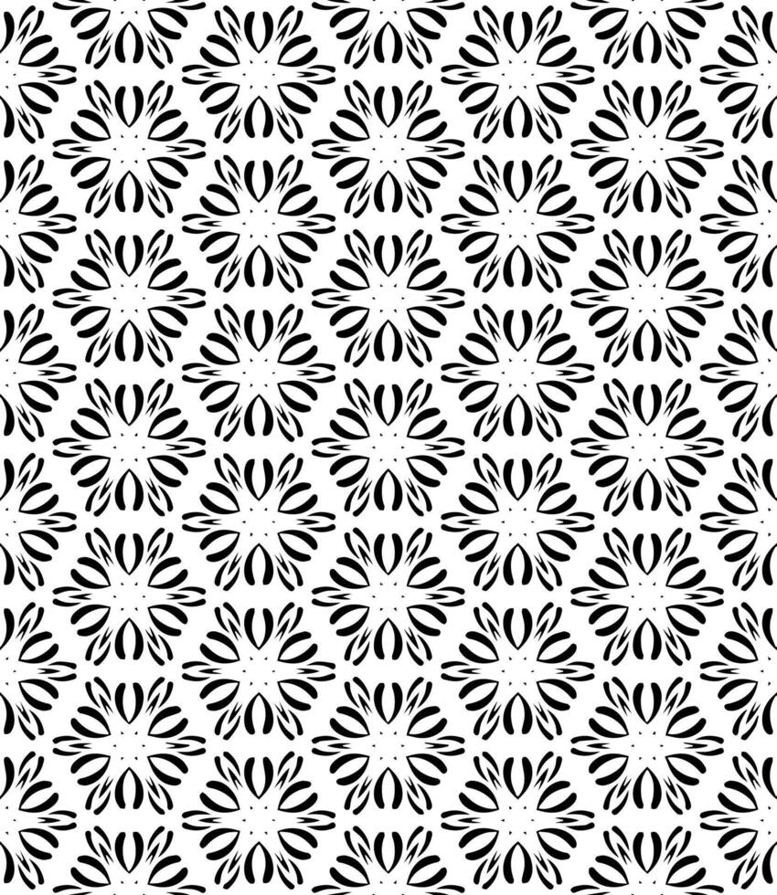 patrón abstracto sin costuras en blanco y negro. fondo y telón de fondo. diseño ornamental en escala de grises. vector