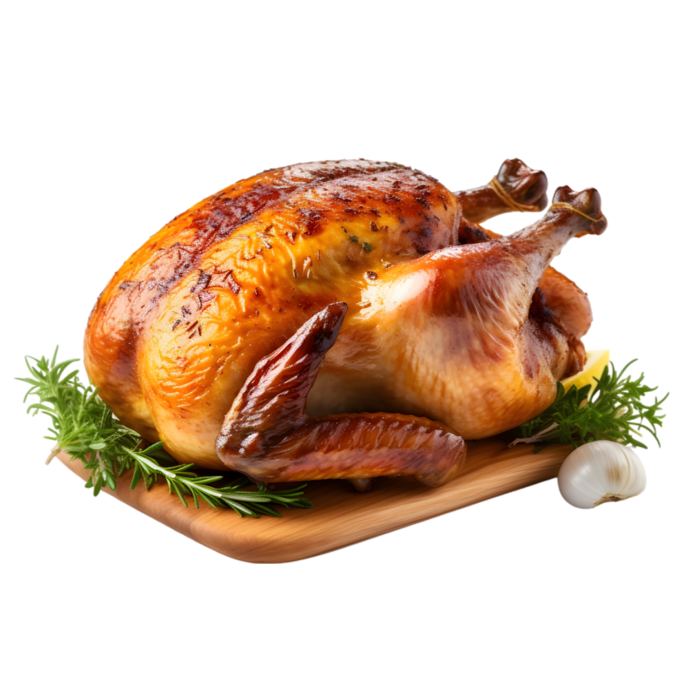 AI generated Roast chicken on transparent background png