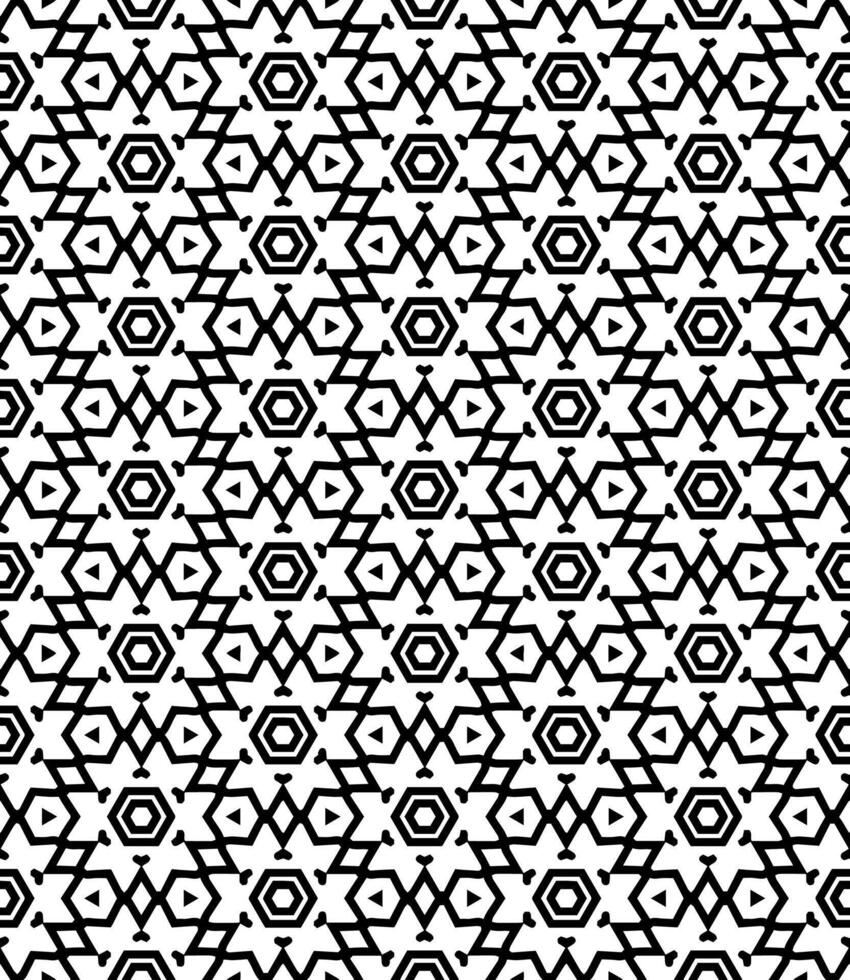 Black and white seamless abstract pattern. Background and backdrop. Grayscale ornamental design. vector