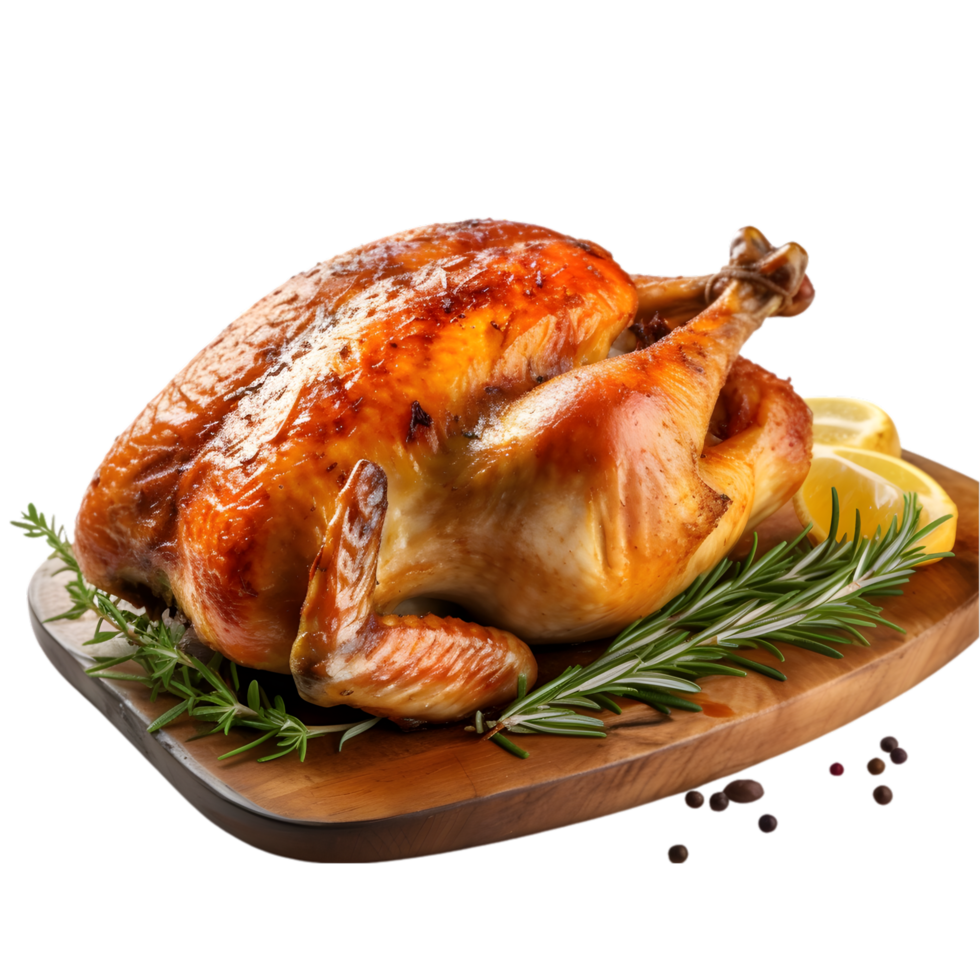 AI generated Roast chicken on transparent background png