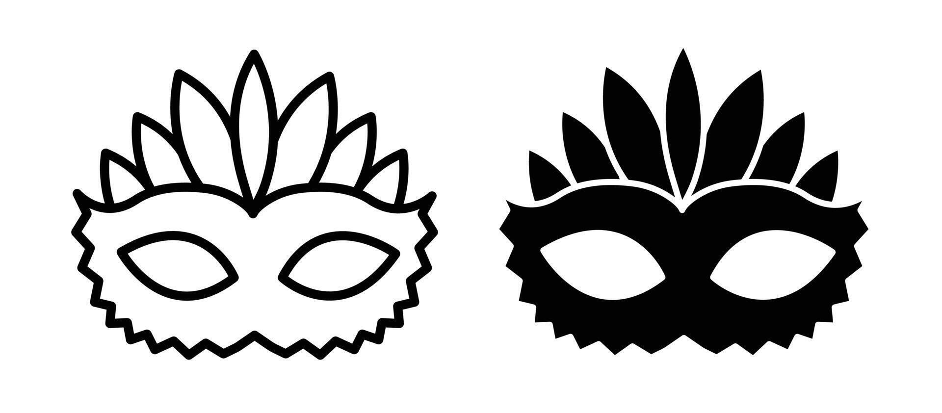 Mask for brazil carnival celebration icon vector