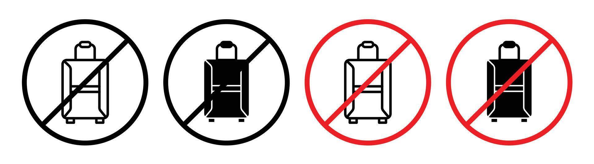 Forbidden luggage sign vector
