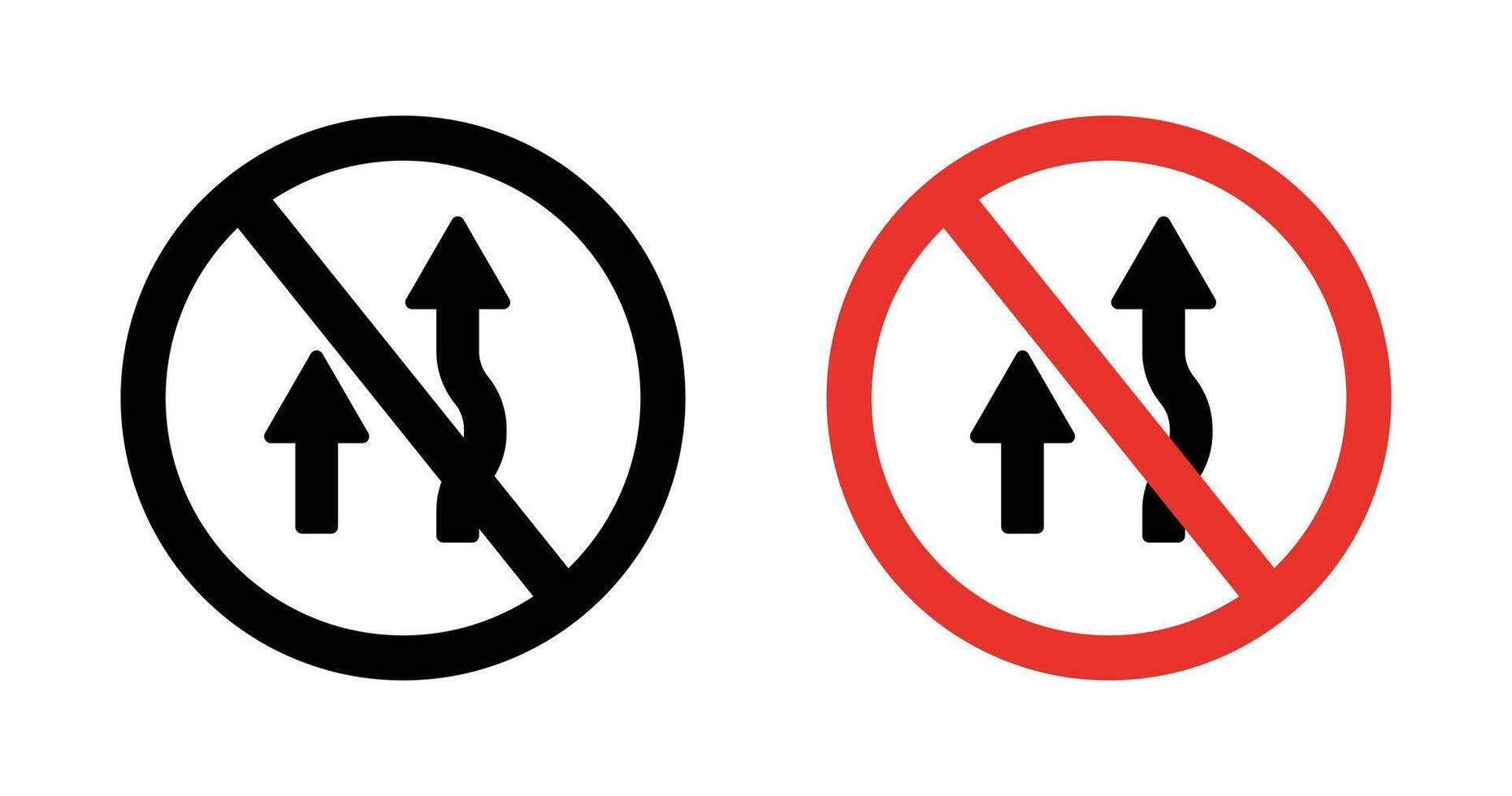 Do not overtake traffic Sign vector