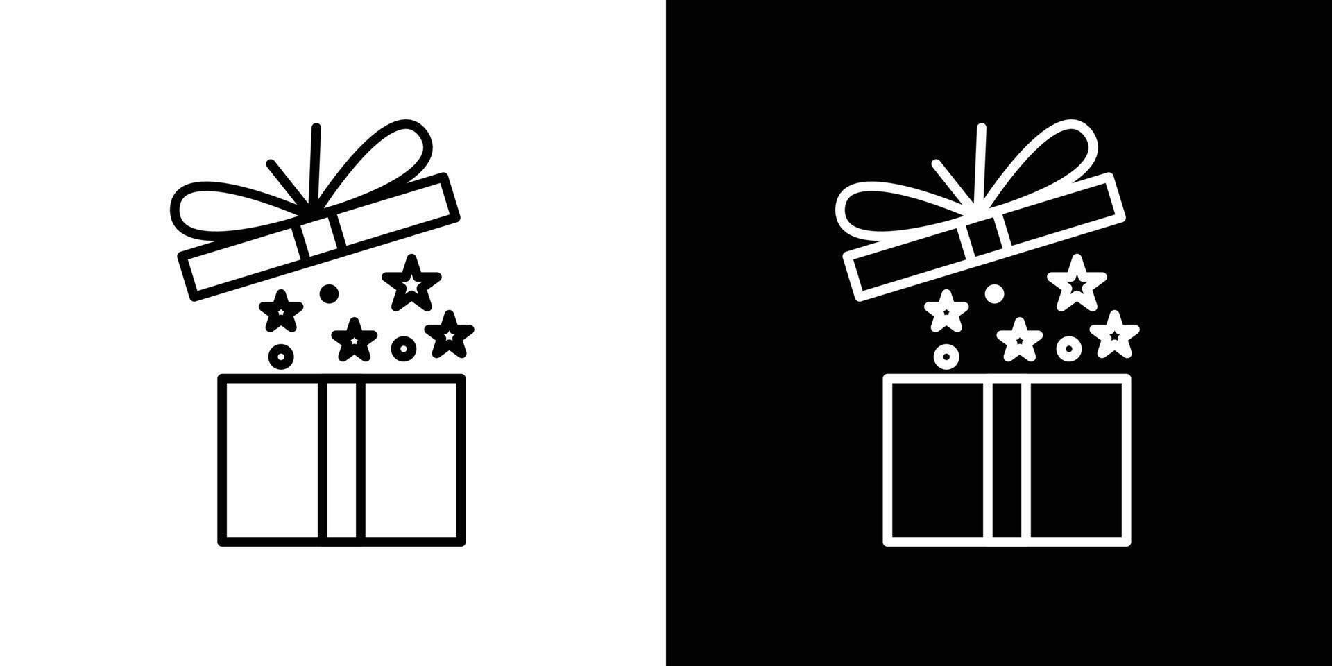 Open gift box icon vector