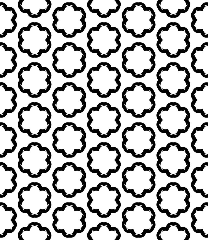 Black and white seamless abstract pattern. Background and backdrop. Grayscale ornamental design. vector