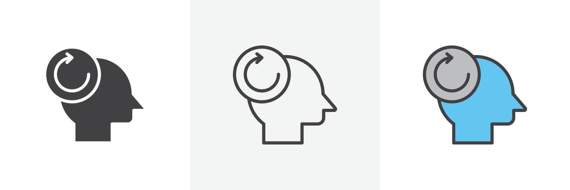 Memory recall icon vector