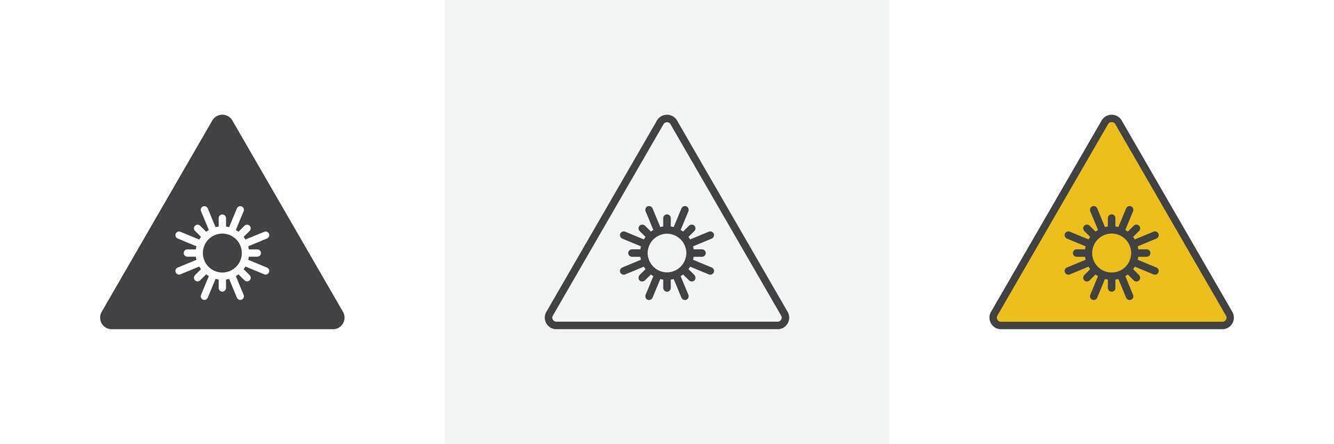 Laser warning icon vector