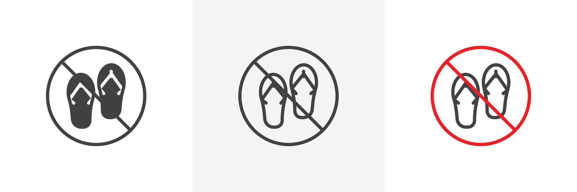 No sandals sign 42121446 Vector Art at Vecteezy