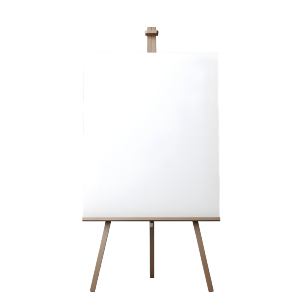 AI generated white blank school board on png background