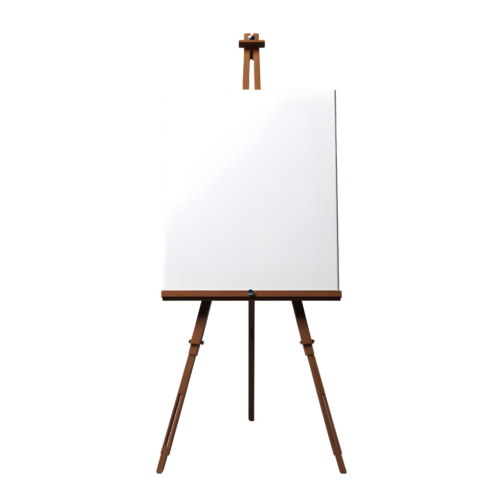 AI generated white blank school board on png background